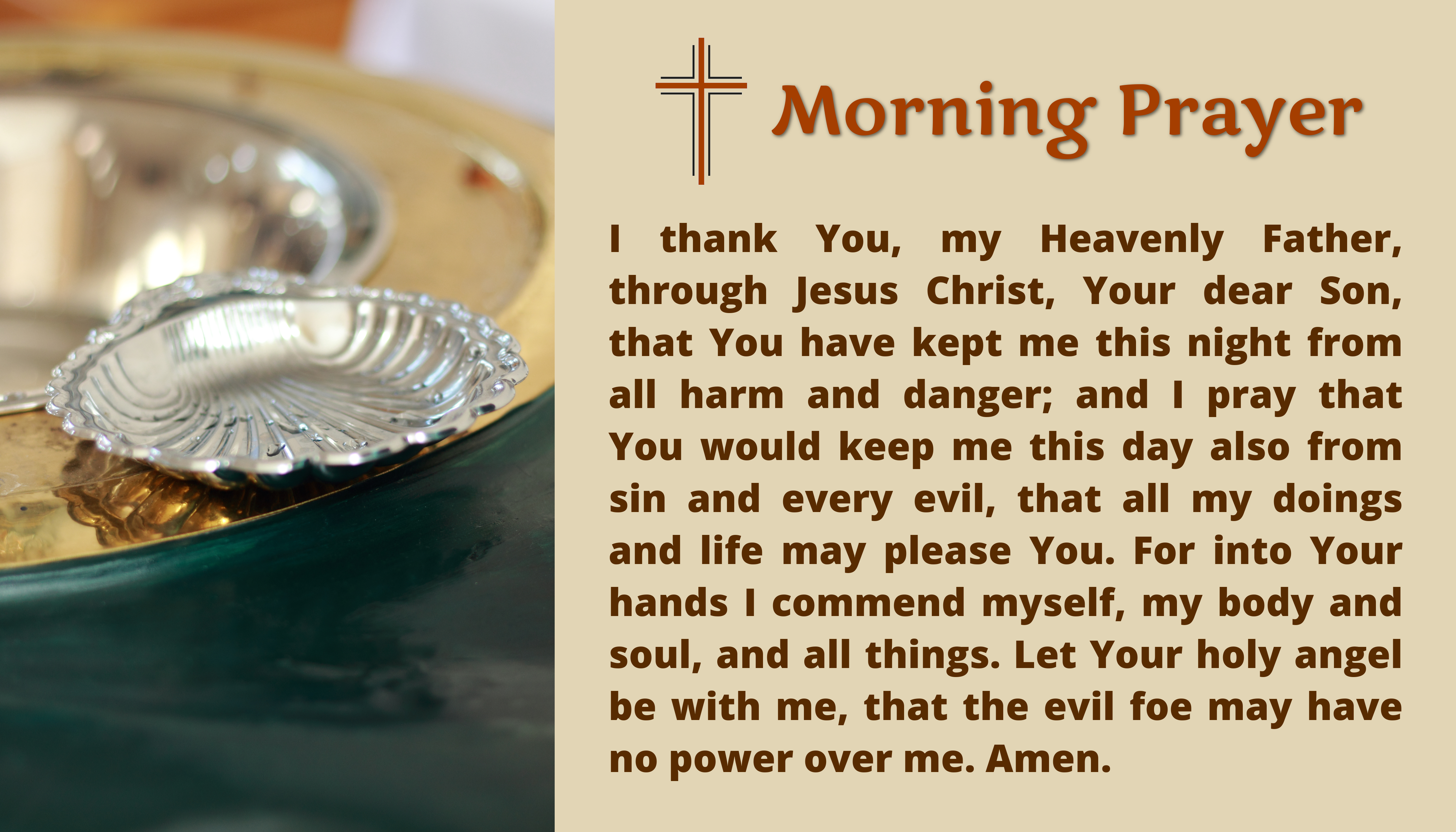 Make Your Own — Morning and Evening Prayer on Printed Canvas Lutheran